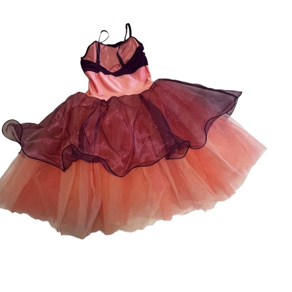 Revolution Girl’s Dance Costume Recital Dress Tulle Pink Purple Large Child - Picture 14 of 14